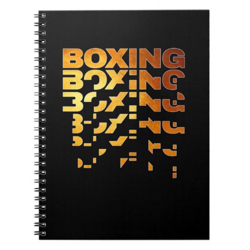 Boxing Boxer Graphic Word Art Notebook