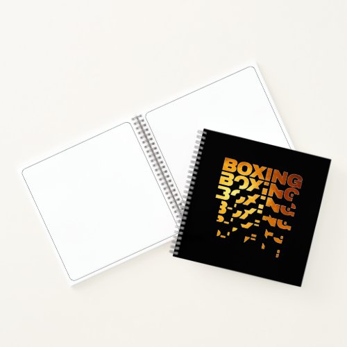 Boxing Boxer Graphic Word Art Notebook