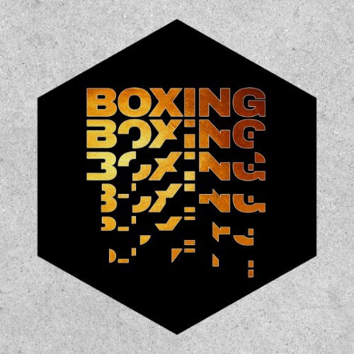 Boxing Boxer Graphic Word Art Patch