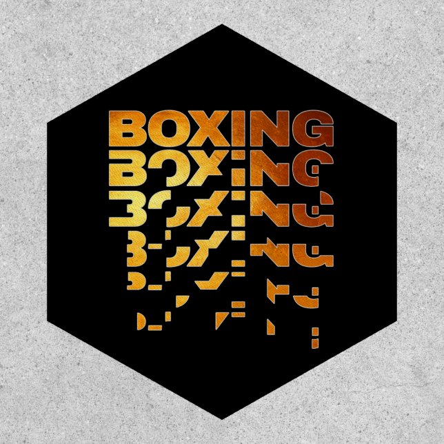 Boxing Boxer Graphic Word Art Patch (Front)