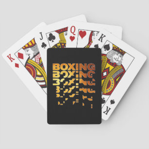 Boxing Boxer Graphic Word Art Poker Cards