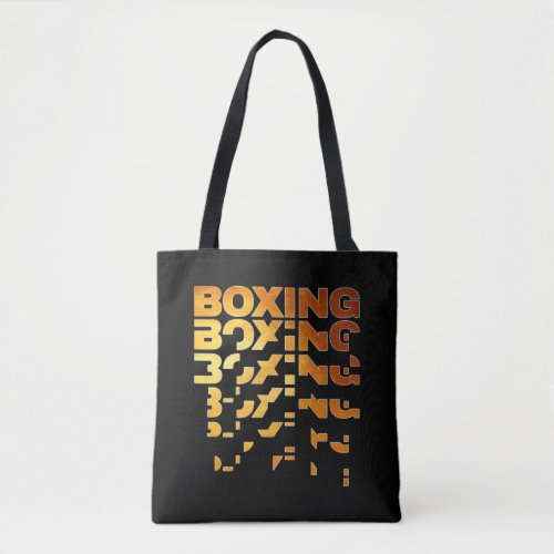Boxing Boxer Graphic Word Art Tote Bag
