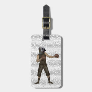 Boxing Bulldog Full Luggage Tag