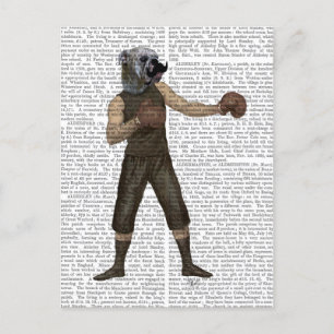 Boxing Bulldog Full Postcard