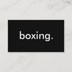 boxing. business card