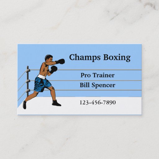 Customizable Boxing Business Card