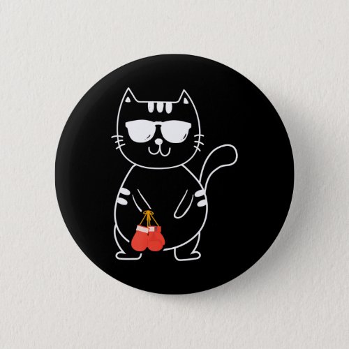 Boxing Cat Boxing Combat Sports Sparring Gloves Button