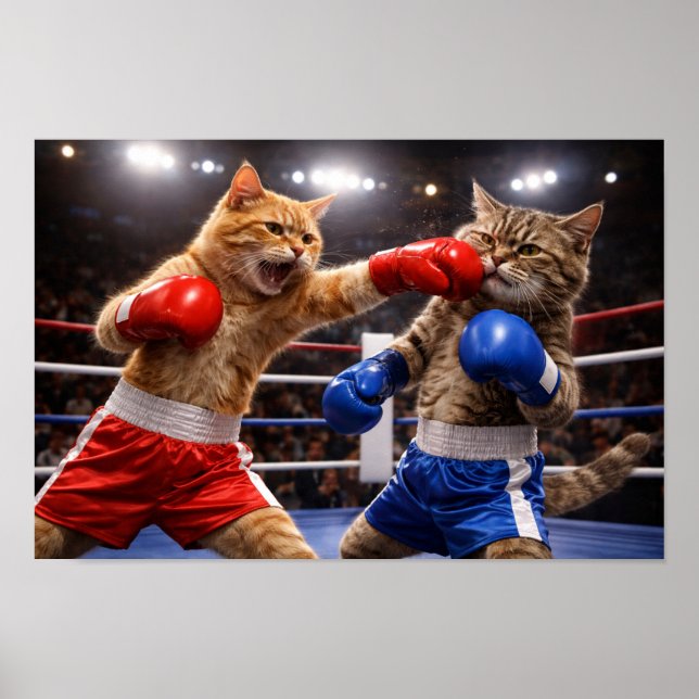 Boxing Cats Poster (Front)