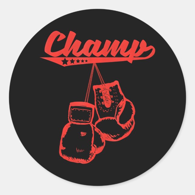 Boxing Champ Boxing Classic Round Sticker (Front)