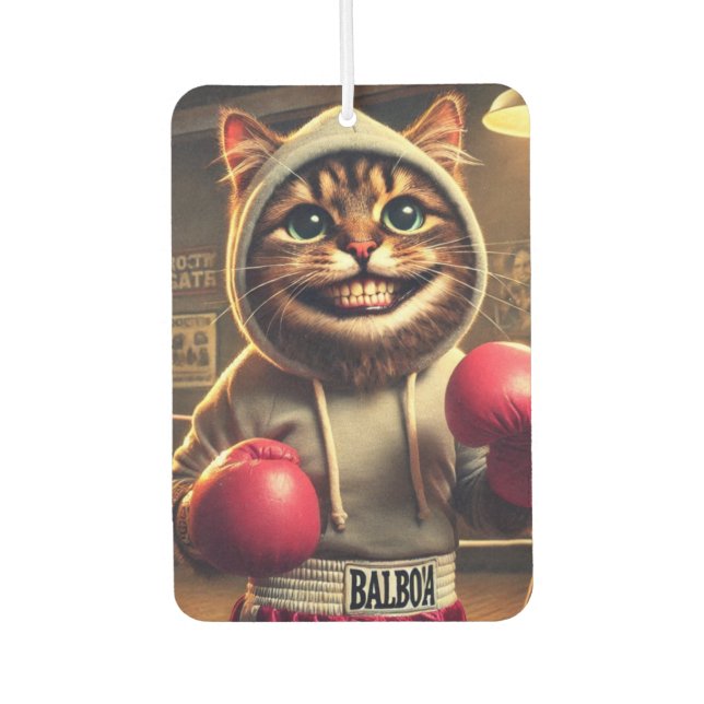 Boxing Champ? - Cat with boxing gloves Air Freshener (Front)