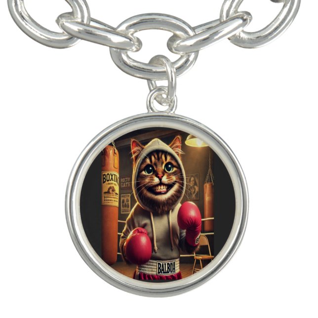 Boxing Champ? - Cat with boxing gloves Bracelet (Design)