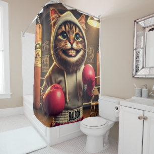 Boxing Champ? - Cat with boxing gloves Shower Curtain