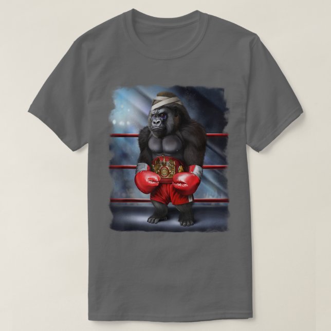 Boxing Champion Gorilla Fighter  T-Shirt (Design Front)