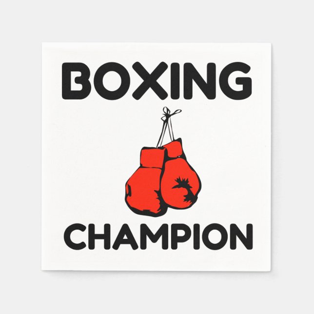 BOXING CHAMPION NAPKINS (Front)