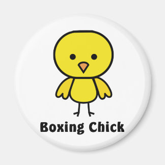 Boxing Chick Gear Magnet