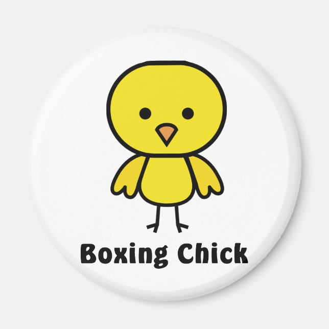 Boxing Chick Gear Magnet (Front)