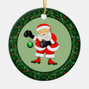 Boxing Christmas Collectible Ceramic Ornament