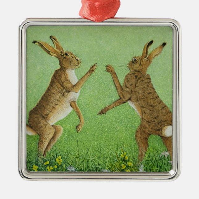 Boxing clever metal ornament (Front)