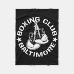 Boxing Club Baltimore Gloves Graphic For A Boxing  Fleece Blanket