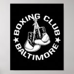 Boxing Club Baltimore Gloves Graphic For A Boxing  Poster