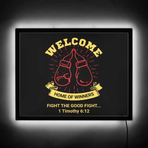BOXING CLUB Customizable Welcome LED Sign