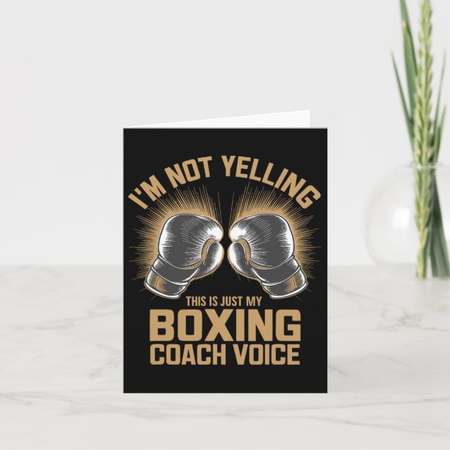 Boxing Coach Boxer Fighter Fight Boxers Coaching  Card (Front)