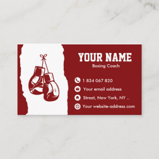 Boxing Coach  Business Card