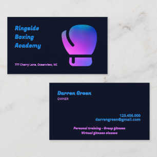 Boxing Coach Club Business Card