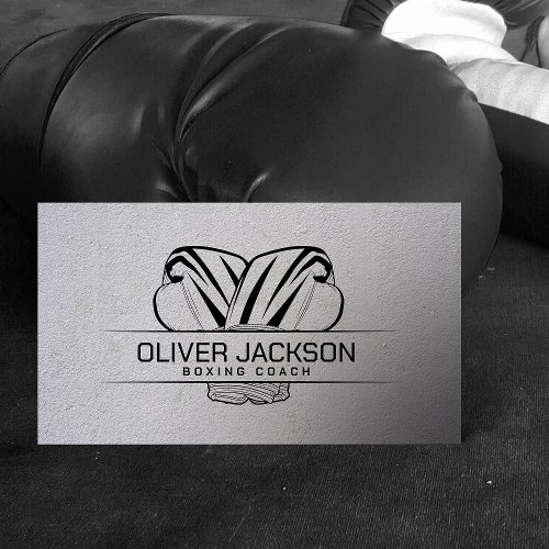 Boxing coach cool minimal  business card