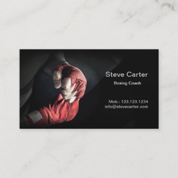 Boxing Coach Gloves Boxer Ring Sport Card by paplavskyte at Zazzle