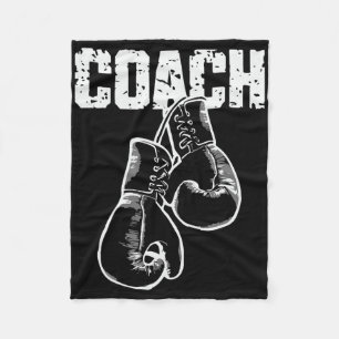 Boxing Coach Kickboxing Retro Boxing Gloves Boxer Fleece Blanket