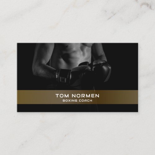Boxing Coach Personal Trainer Gym Business Card