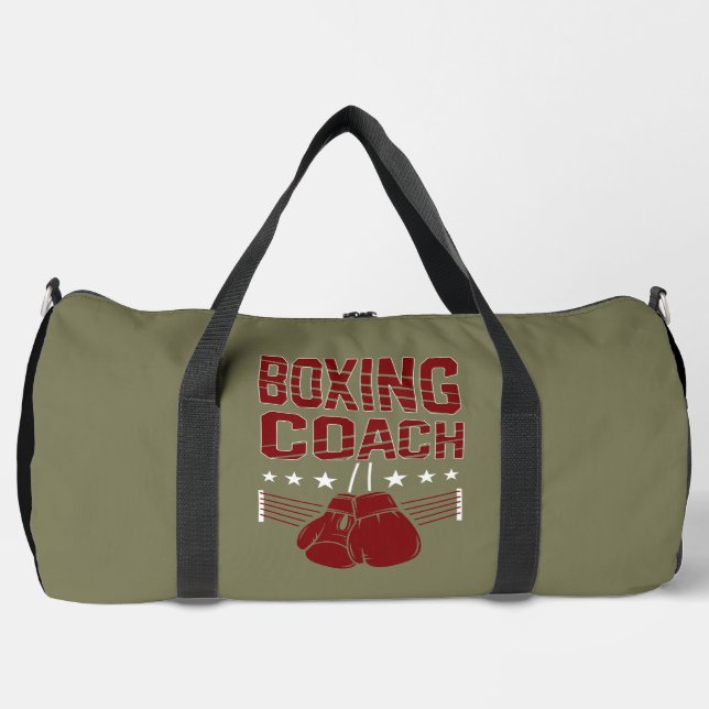 Boxing Coach Red Gloves  Duffle Bag (Front)