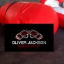 Boxing coach White and Red Gloves  Business Card