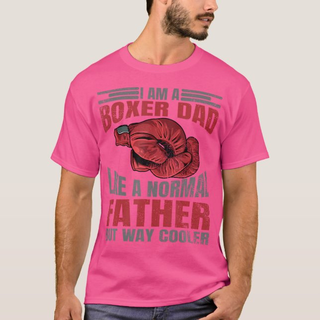 Boxing Combat Sports Father Sparring Gloves Dad Bo T-Shirt (Front)