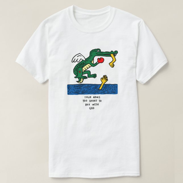 Boxing Crocodile Unisex T-Shirt (Design Front)