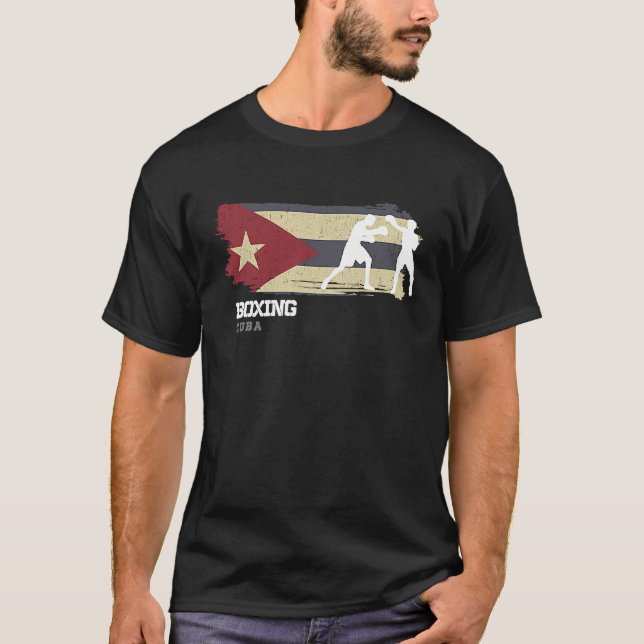 Boxing Cuba Combat Sports Fighter Boxing T-Shirt (Front)