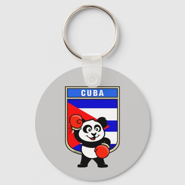 Boxing Cuba Panda Keychain (Front)