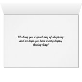 Boxing Day Card from Couple, We Love Sales (Inside Horizontal (Bottom))