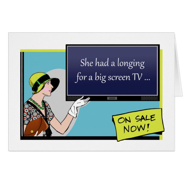 Boxing Day, Funny Retro Illustration, Big Screen Cards (Front Horizontal)