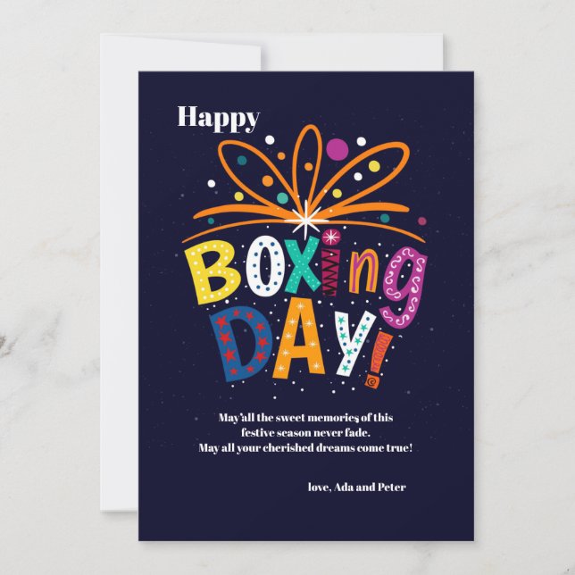 Boxing Day Greeting Card (Front)