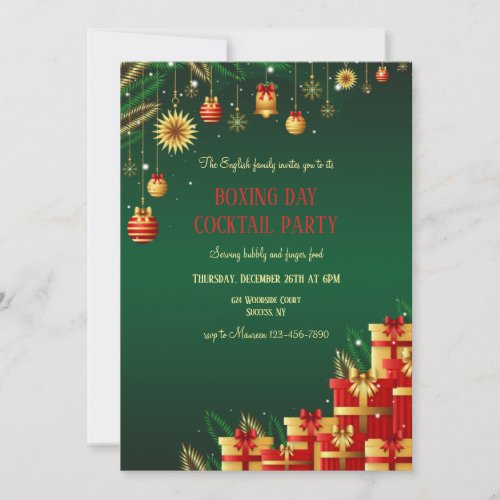 Boxing Day Invitation