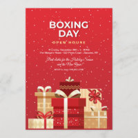 Boxing Day Invitation in Red