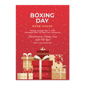 Boxing Day Invitation in Red