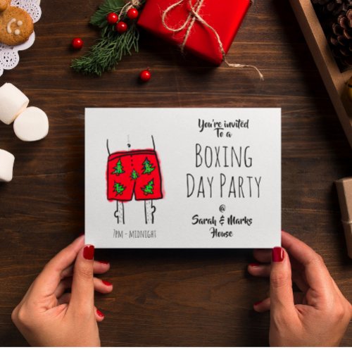 Boxing Day Party Christmas Invitations