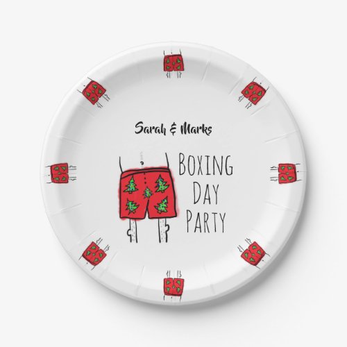 Boxing Day Party Paper Plates