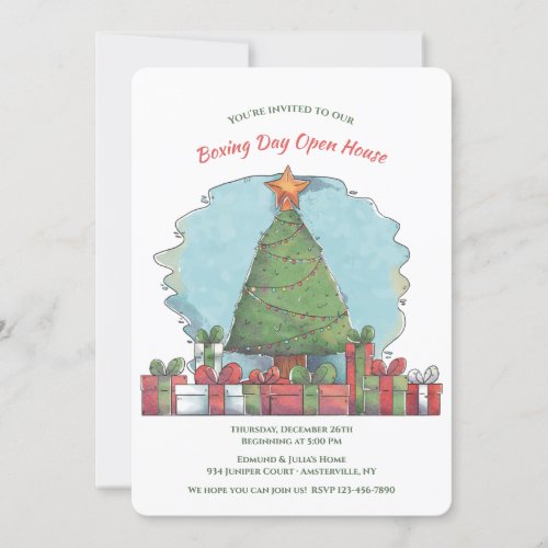 Boxing Day Tree Invitation