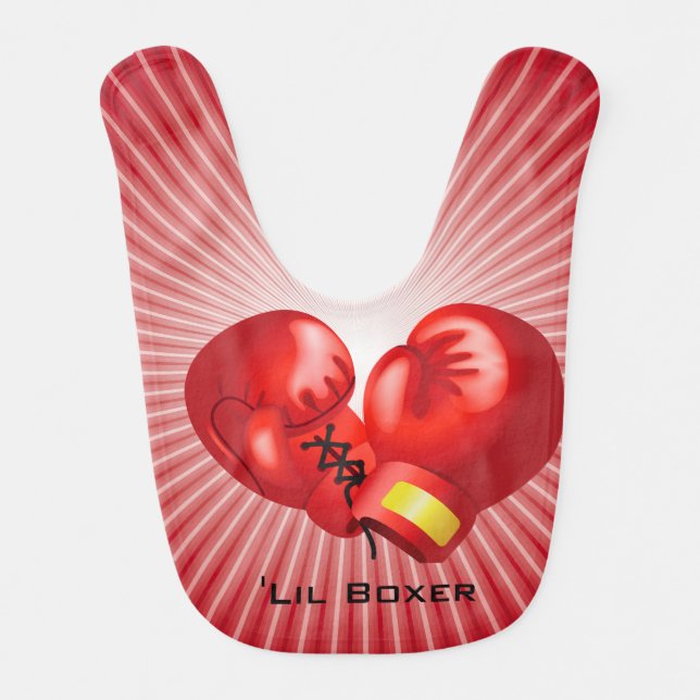 Boxing Design Baby Bib (Front)