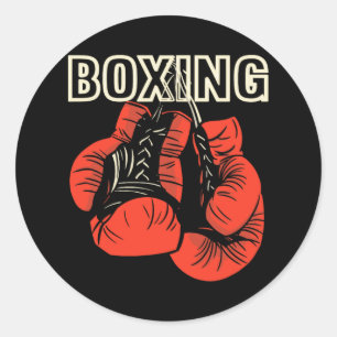 Boxing Design Boxing Gloves Martial Artist  Classic Round Sticker