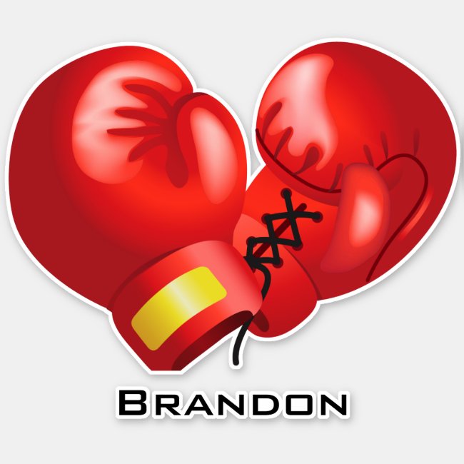 Boxing Design Contour Sticker